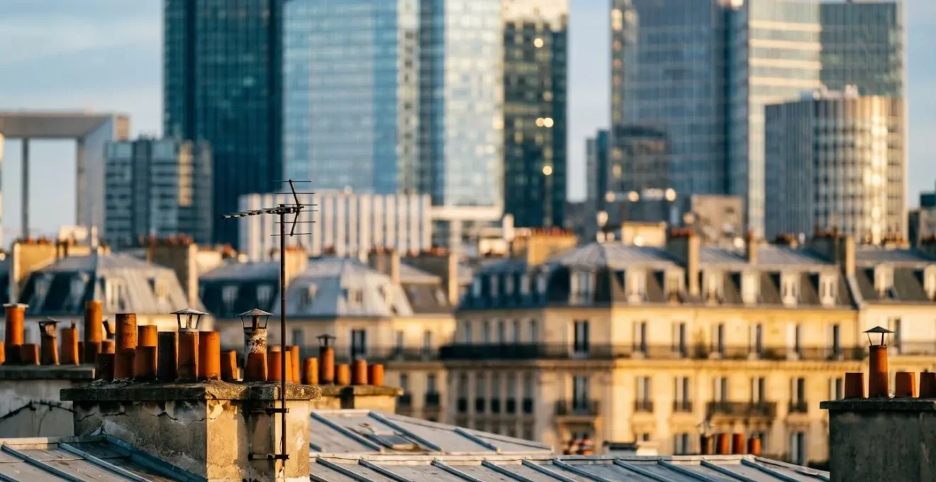 Démonstration de l'effet de compression perspective avec téléobjectif sur le paysage parisien