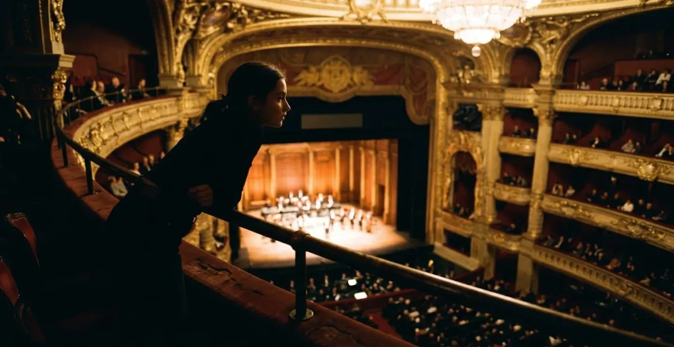 Vue plongeante depuis les places du paradis au sixième étage du Palais Garnier